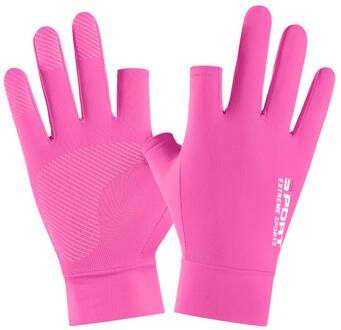 Vissen Vangen Handschoenen Beschermen Hand Professionele Release Anti-Slip Vis Handschoenen Voor Fotografie Vliegvissen Ijsvissen Fietsen Roze