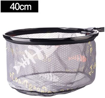 Vissen Vouwen Netto Titanium Legering Brail Hoofd Ronde Kleine Mesh Vissen Hand Schepnet Vissen Accessoires Gear X247G 40cm