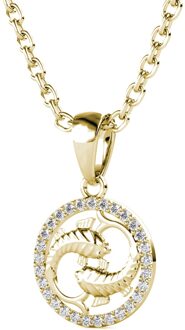 Vissen Zodiac hangers - Goud en kristal