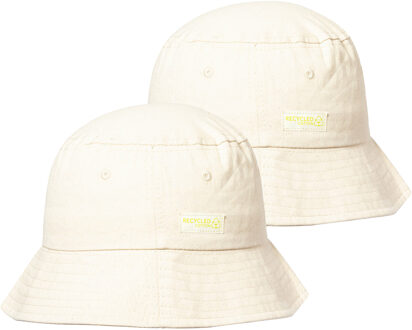 Vissershoedje/zonnehoed - 2x - naturel - katoen - zonnebescherming voor volwassenen