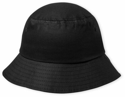 Vissershoedje/zonnehoed - zwart - katoen - zonnebescherming voor volwassenen