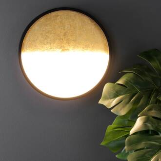 Vista LED wandlamp, goud/zwart, Ø 30 cm goud, zwart