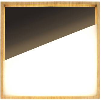 Vista LED wandlamp, zwart/licht hout, 40 x 40 cm zwart, licht hout