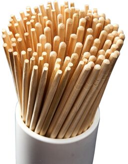 Visuele Touch 100Pairs Chinese Wegwerp Bamboe Houten Eetstokjes Restaurant Individuele Pakket Hashi Sushi Eten Stok Servies