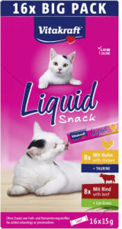 Vitakraft 16x15g Vitakraft Cat Vloeibare-Snack Multipack kattensnacks