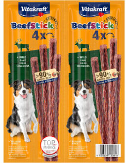Vitakraft Beefstick met wild hondensnack (4 st.) 1 verpakking