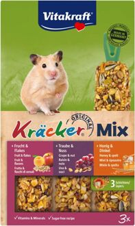 Vitakraft Hamster Kracker 3in1 Mulitvitamine/Honing/Fruit 168 g