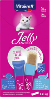 Vitakraft Jelly Lovers met zalm & schol kattensnack (6 x 15 g) 11 verpakkingen