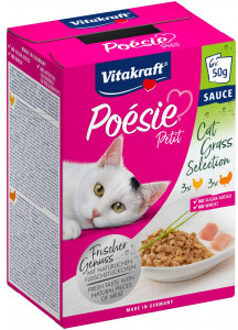 Vitakraft Poésie Petit Cat Grass Selection natvoer kat (6 x 50 g) 6 verpakkingen (36 x 50 g)