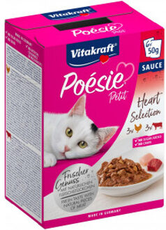 Vitakraft Poésie Petit Heart Selection natvoer kat (6 x 50 g) 6 verpakkingen (36 x 50 g)