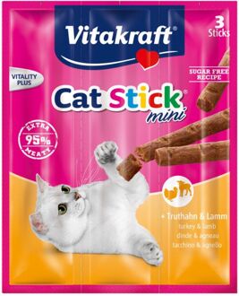 Vitakraft Yarrah Cat Stick Adult - Kalkoen & Lam