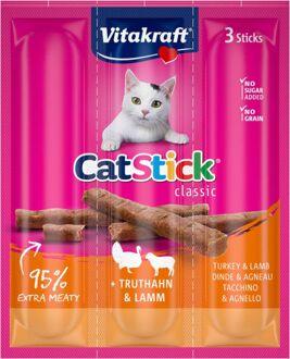 Vitakraft Yarrah Cat Stick Adult - Kalkoen & Lam