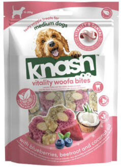 Vitality Woofa Bites met bosbessen, rode biet en kokosolie hondensnack 100 g