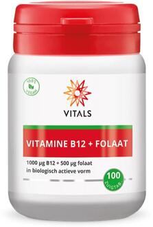 Vitals Vitamine B12 + folaat 500 mcg Voedingssupplementen - 100 zuigtabletten