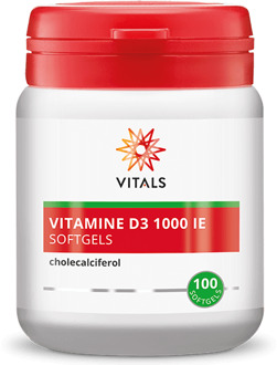 Vitals Vitamine D3 1000 IE - 100 softgels - Voedingssupplement