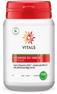 Vitals Vitamine D3 1000 IE Voedingssupplement - 100 vegicaps