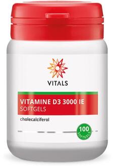 Vitals Vitamine D3 3000 IE - 100 softgels - Voedingssuppelment
