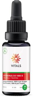 Vitals Vitamine D3 D3 1000 IE - 700 druppels - 20 ml