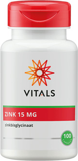 Vitals Zink 15 mg Voedingssupplement - 100 vegicaps