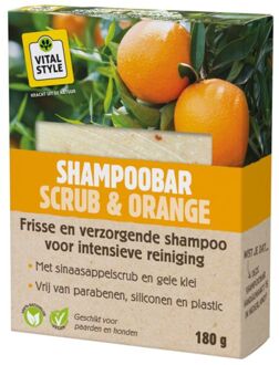 VITALstyle Shampoobar Orange & Scrub - Paardenshampoo - 180 gram