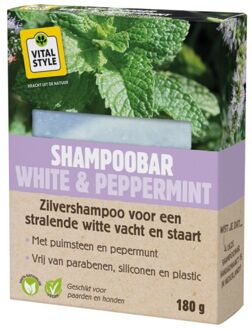 VITALstyle Shampoobar White & Peppermint - Paardenshampoo - 180 gram