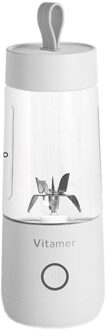 Vitamer Draagbare Persoonlijke Blender, Usb Mini Elektrische Fruit Juicer Mixer Chopper 350Ml Roeren Voor Milkshake Sap wit