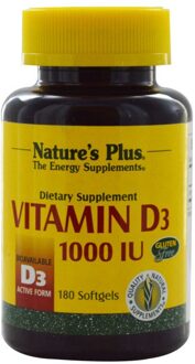 Vitamin D3, 1000 IU (180 Softgels) - Nature's Plus