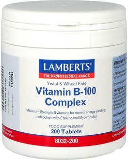 Vitamine B100 Complex - 200 Tabletten - Vitaminen