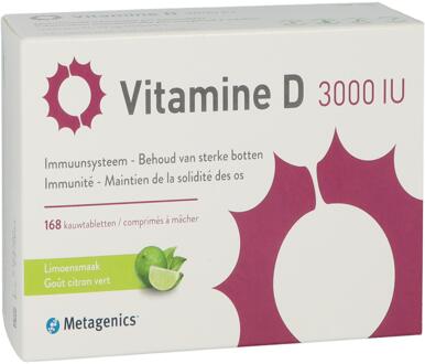 Vitamine D 3000 IE - 168 kauwtabletten