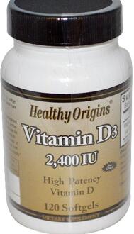 Vitamine D3 2400 IE (120 Softgels) - Healthy Origins