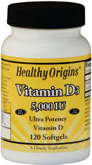 Vitamine D3, 5000 IE (120 Softgels) - Healthy Origins