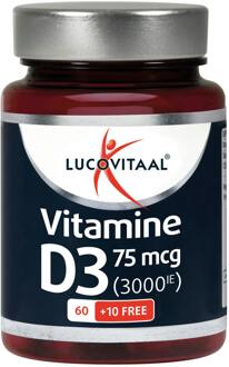Vitamine D3 75 microgram Voedingssupplement - 70 capsules