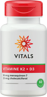 Vitamine K2 90 mcg met Vitamine D3 25 mcg  Voedingssupplementen - 60 vegicaps