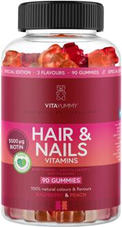 VitaYummy Vitaminepillen VitaYummy Hair & Nails Mixed Raspberry & Peach 90 st