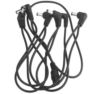 Vitoos 6 Manieren Elektrode Daisy Chain Harness Kabel Koperdraad Voor Gitaar Effecten Voeding Adapter Splitter Zwart
