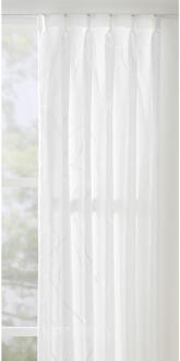 Vitrage Roma - Polyester/Viscose - Wit - H300 Cm