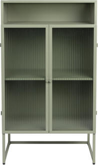 Vitrinekast 'Lislie' 105 x 60cm, kleur Groen