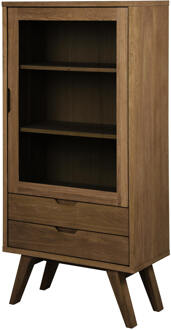 Vitrinekast 'Mads' Eiken, 145 x 72cm