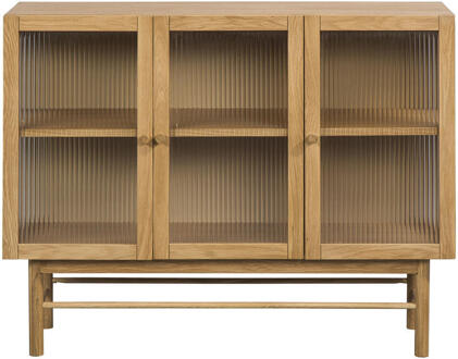 Vitrinekast Nigel - Naturel - 85x110x34 Cm - MDF - Bruin