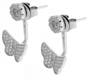 'Viva' Dames 925 Sterling Zilveren Stud Oorbellen - Zilver ZO-7221