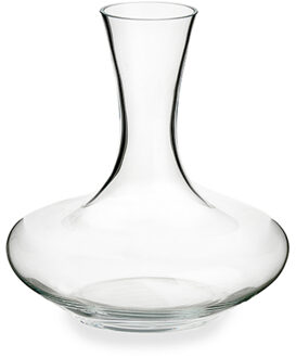 Vivalto Arte Regal wijn karaf / decanteer schenkkan - glas - 1,5 liter - 21 x 24 cm - wijn laten luchten - Decanteerkaraf Transparant