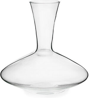 Vivalto Arte Regal Wijn karaf / decanteer schenkkan - glas - 1,7 liter - 24 x 25 cm - wijn laten luchten - Decanteerkaraf Transparant