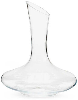 Vivalto Arte Regal Wijn karaf / decanteer schenkkan - glas - 1,8 liter - 22 x 25 cm - wijn laten luchten - Decanteerkaraf Transparant