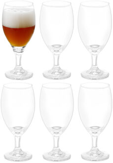 Vivalto Bierglazen - Executive Flutes - transparant glas - 12x stuks - 440 ml