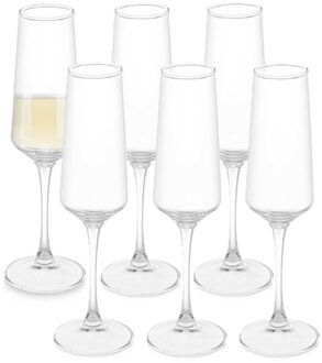 Vivalto Champagneglazen Conical?- 6x stuks - prosecco/cava glazen - 200?ml Transparant