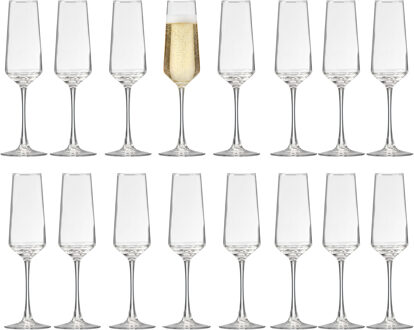 Vivalto Champagneglazen Luxe - 16x stuks - prosecco / *cava glazen - 220 ml