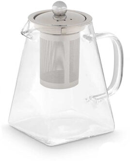 Vivalto Design Theepot - 800 ml - glas - transparant - deksel/handvat/infuser - Theepotten