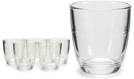 Vivalto Espresso koffieglazen - 6x - 90 ml - glas - zonder handvat