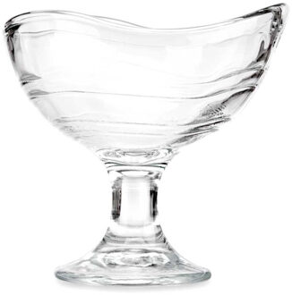 Vivalto IJcoupes/ijs/dessert serveer schaaltjes op voet - set 6x stuks - glas - 180 ml