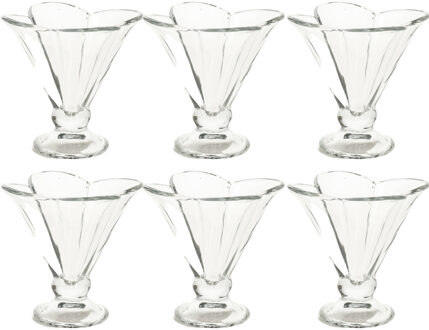 Vivalto IJscoupes/ijsschaaltjes - 6x - glas - 200 ml - dessert schaaltjes